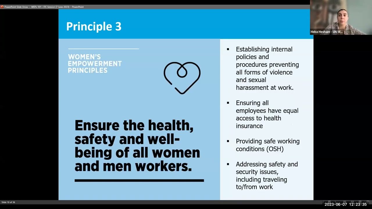 Women Empowerment Principles (WEPs) 101 for GTEX/MENATEX beneficiaries